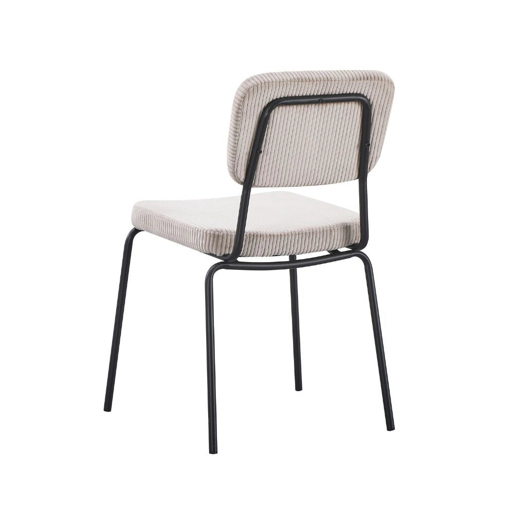 Set 4 Sedie imbottite Juno taupè 44x55x83H – Il comfort in stile industriale