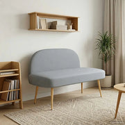 Panchina imbottita con schienale Grigio Chiaro 110 x 60 x 76 cm 42040756