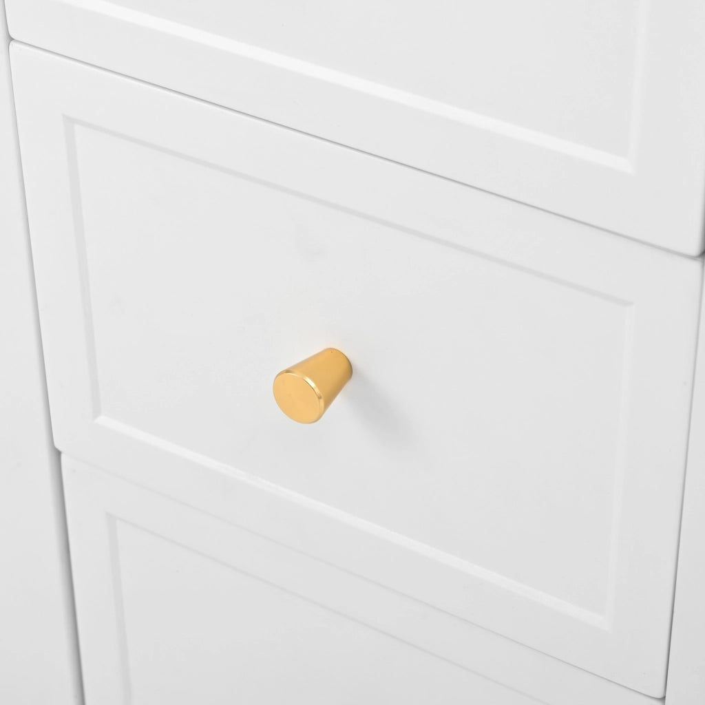 Mobile da bagno con 2 cassetti e ripiani regolabili; lavabo in ceramica - per bagno - in MDF - 80 cm - bianco
