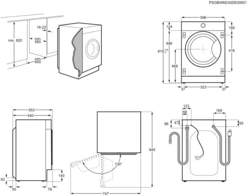 Electrolux EW8F384BI PerfectCare 800 Lavatrice da Incasso Vapore PRO SensiCare System Classe energetica A Capacita' di carico 8 Kg Centrifuga 1351 giri