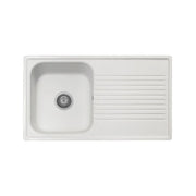 Lavello reversibile 1 vasca gocciolatoio Granitovero861vbip bianco Samet