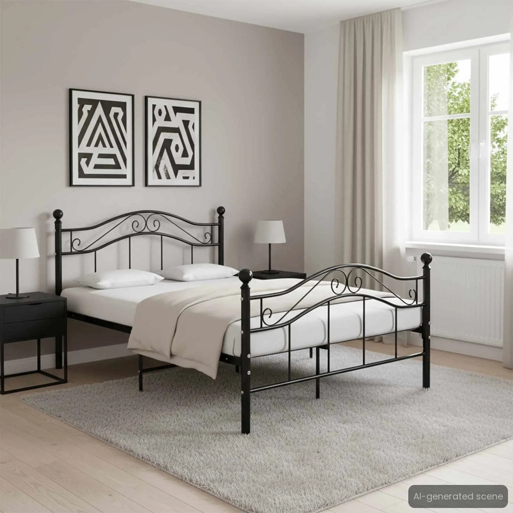 Giroletto Nero in Metallo 120x200 cm 324994