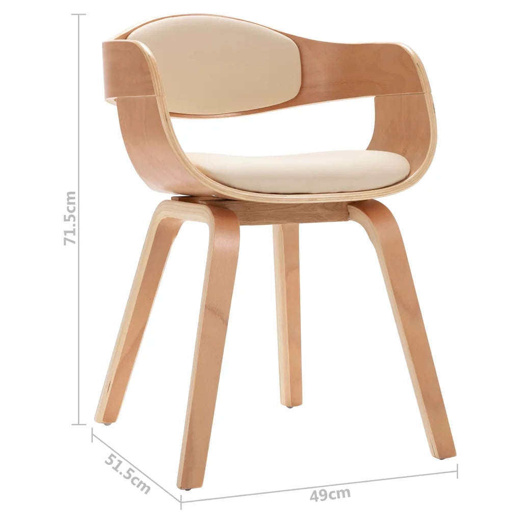 Sedie da Pranzo 4 pz in Legno Piegato e Similpelle cod mxl 7128
