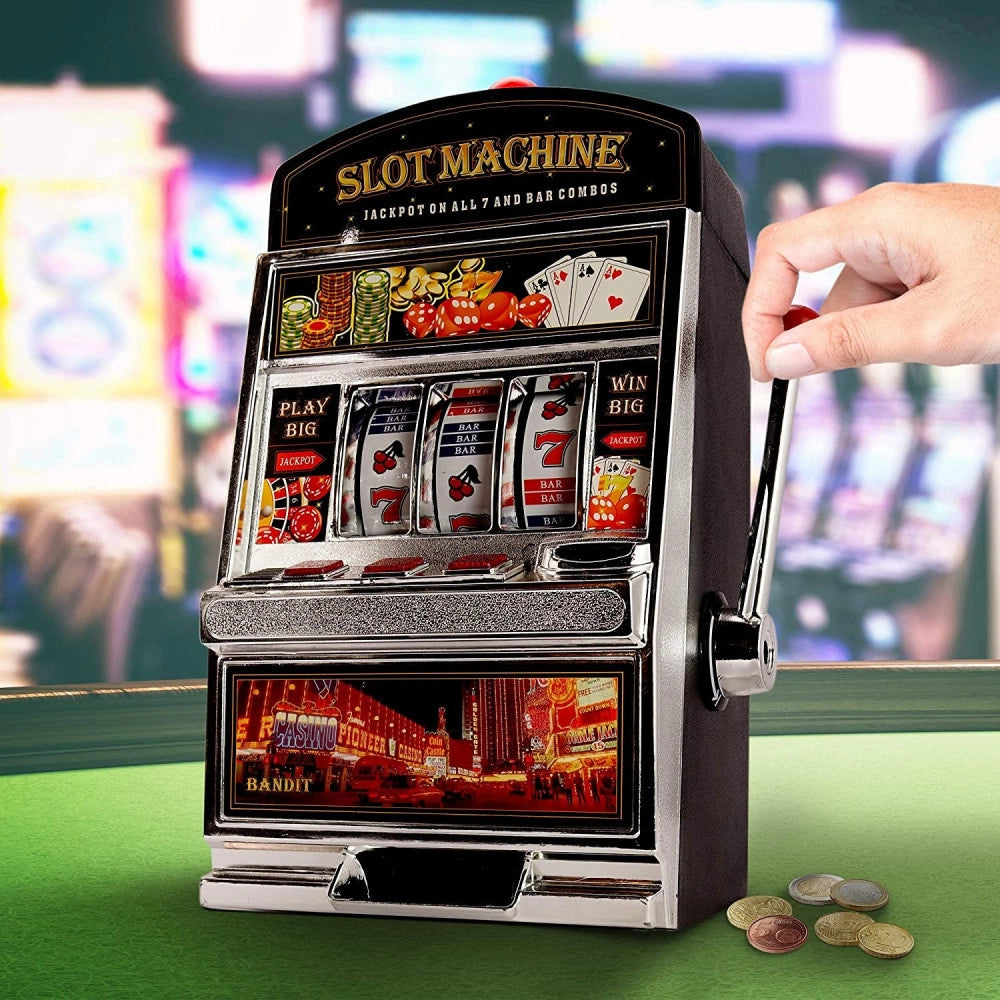 Trade Shop - Salvadanaio A Forma Di Slot Machine Per Ritirare I Soldi Devi Vincere Il Jackpot -