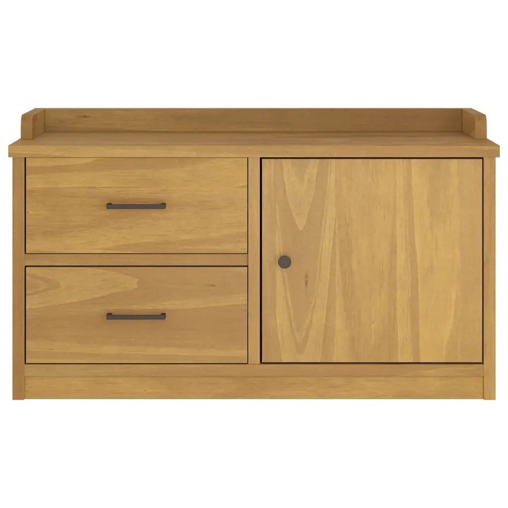 Panca da Corridoio-Sgabello-Panca con Contenitore SANDNES 87x40x50 cm Legno Massello di Pino 965791