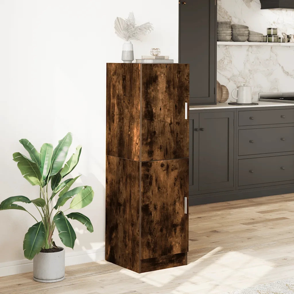 Pensile da cucina | Armadietto Cucina Rovere Fumo 38x41,5x131,5 cm in Legno