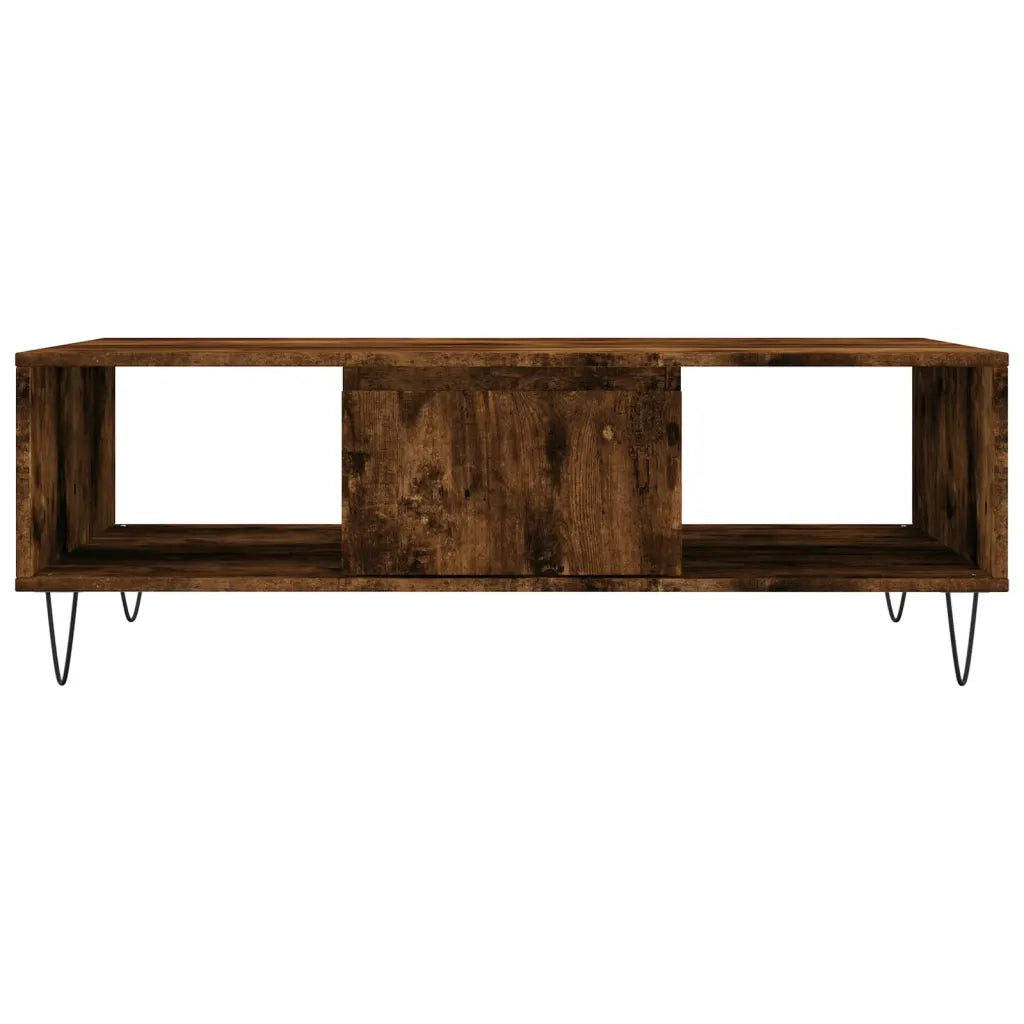 Tavolino da Salotto Rovere Fumo 104x60x35 cm Legno Multistrato 827089