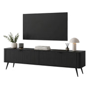 Kalase, Mobile Porta tv 2 Ripiani, 163x38x51h cm Nero