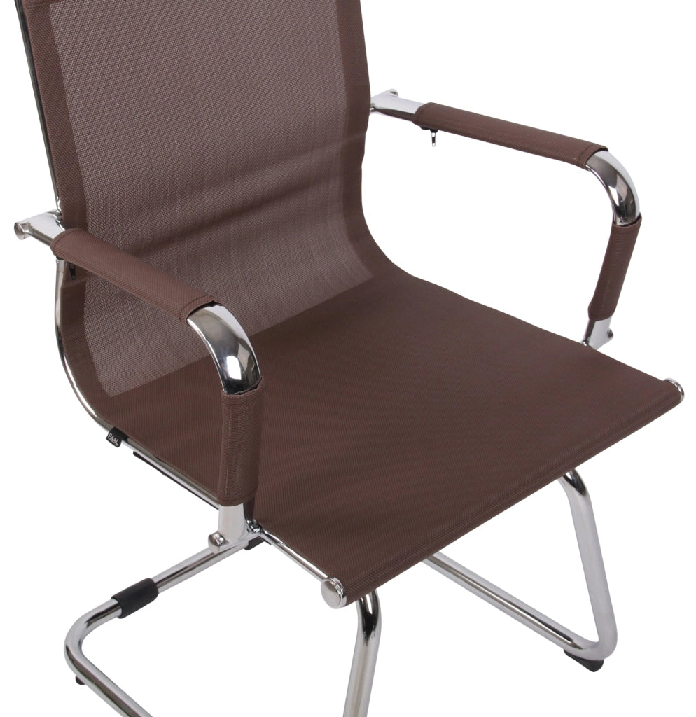 Sedia per visitatori in rete Barnet marrone