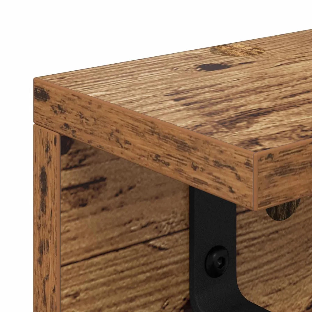 Appendiabiti a muro Legno vecchio 100 x 10,5 x 10,5 cm CFW6567424