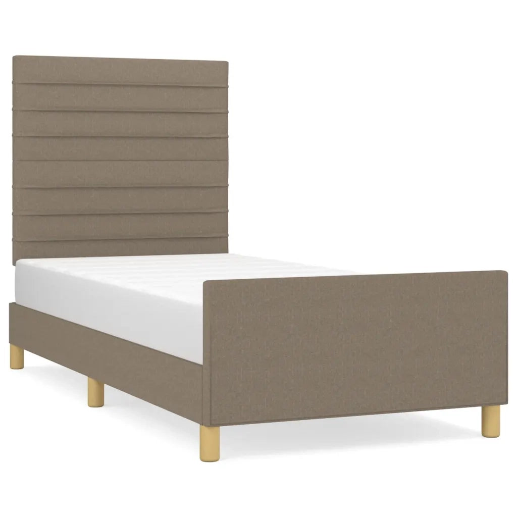 Giroletto con Testiera Tortora 90x200 cm in Tessutocod mxl 121835