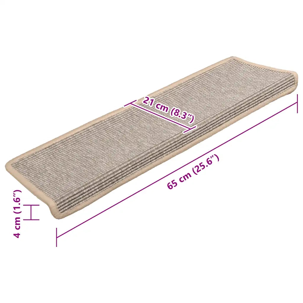 Tappetini per scale 15 pz | Gradini per Scale 65x21x4 cm argento bordo rettangolare