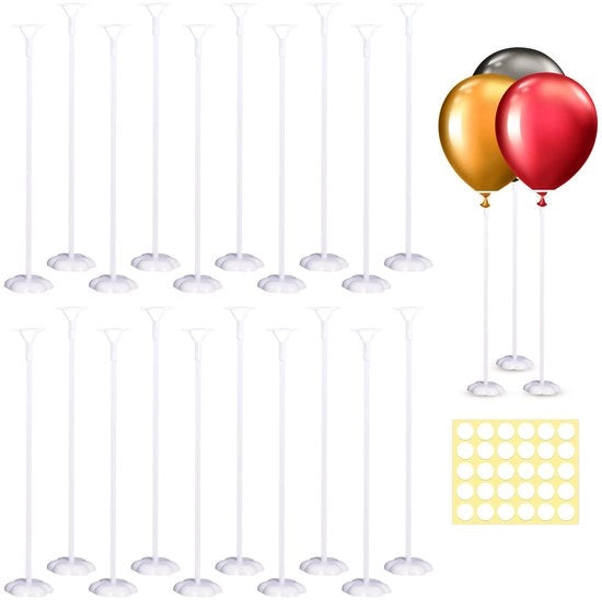 Sostegno per palloni da tavolo - 20 pezzi - Stendardo per palloni riutilizzabile - Base per festa - Decorazione per matrimonio/festival - Sostegno per palloni