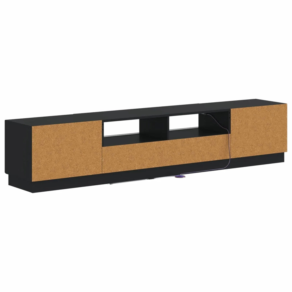 Mobile TV LED a 5 pezzi Nero Legno ingegnerizzato 3416837