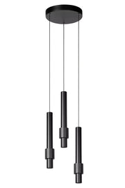 Lampada a sospensione Lucide Margary LED 3 luci nera