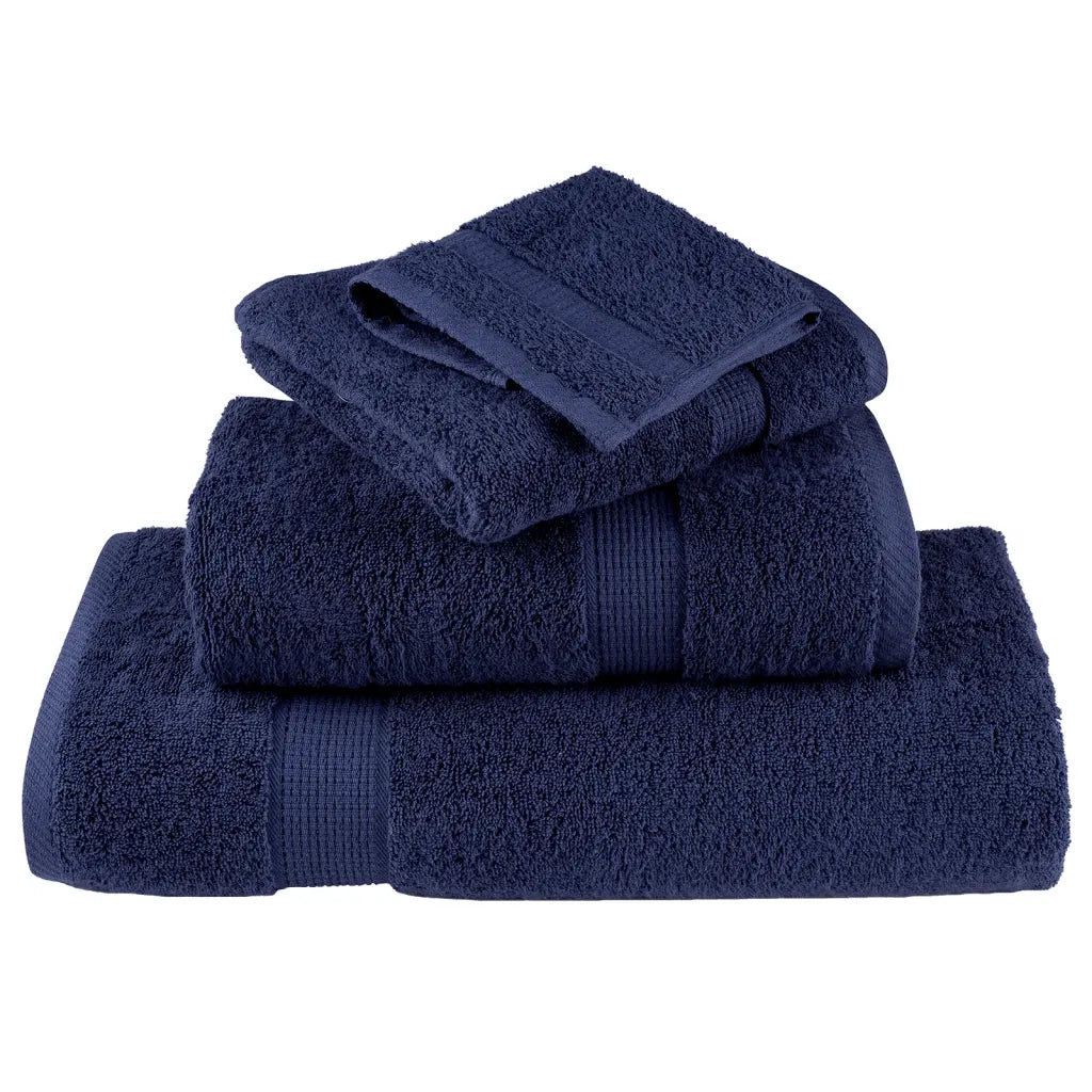 Asciugamani Premium SOLUND 2 pz Blu Navy 100x200 cm 600 g/m² 137269