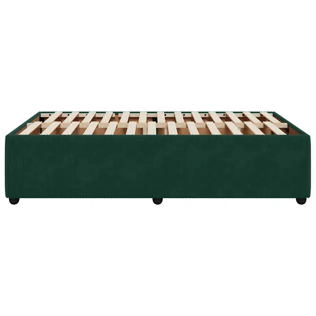 Letto matrimoniale | Letto per adulti | Giroletto senza Materasso Verde Scuro 120x190 cm Velluto