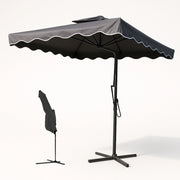 Ombrellone Giardino Decentrato 2,5mt Grigio con pendente Palo Metallo Gazebo