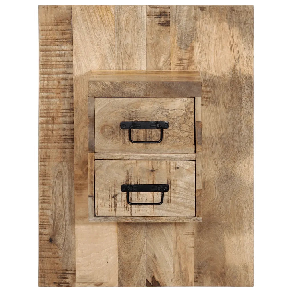 vidaXL Comodino 60x32x80 cm in Legno Grezzo Massello di Mango
