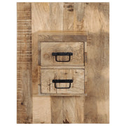 vidaXL Comodino 60x32x80 cm in Legno Grezzo Massello di Mango