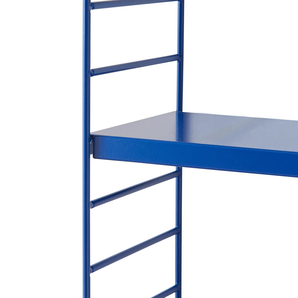 Set di 3 Scaffali da Parete Strängnäs a 3 Ripiani Regolabili  50 x 60 x 15 cm Acciaio Blu [en.casa]