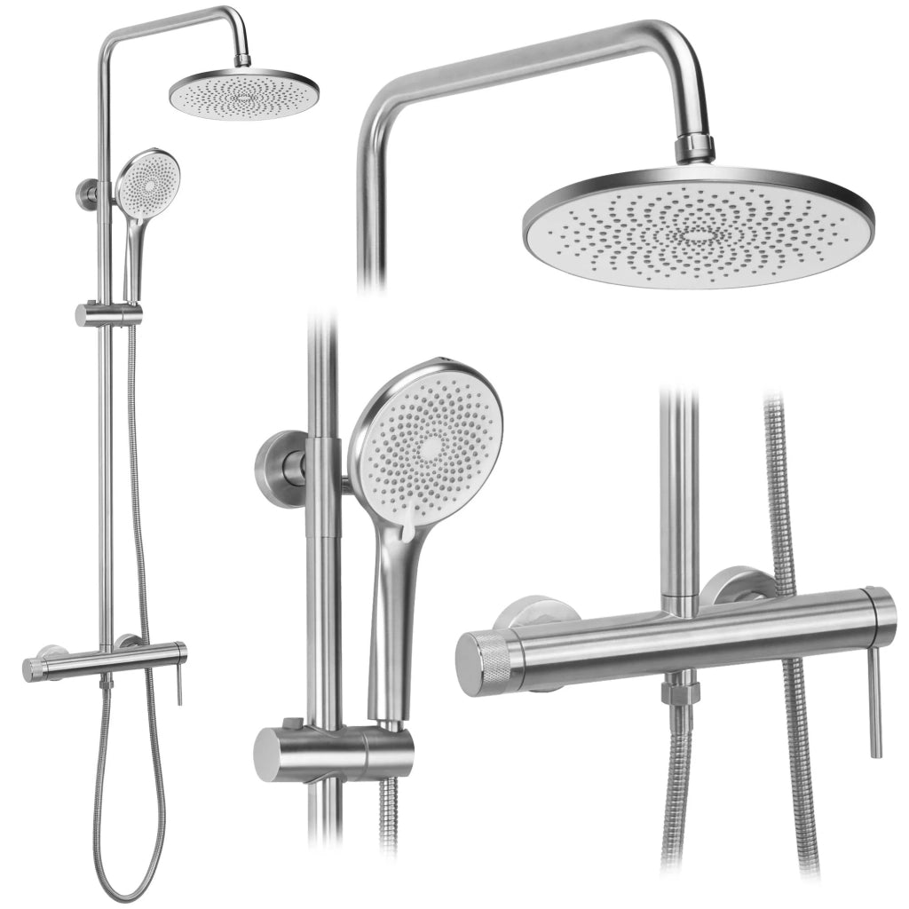 Set Doccia Rea Foss Clif Brush Nickel