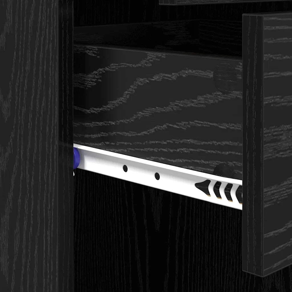 Credenza Rovere Nero 50 x 42,5 x 185 cm Legno multistrato 3402643