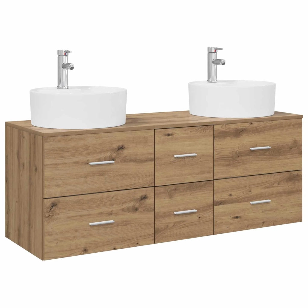 Set di mobili per il bagno 3 pz Rovere Artigianale 3405890