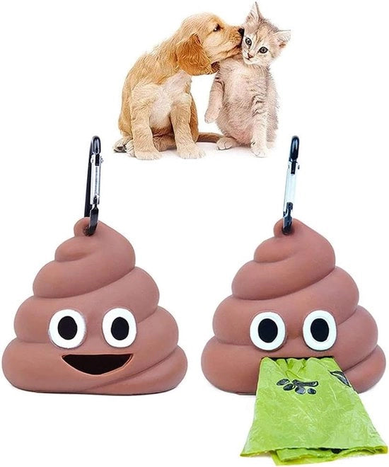 Porta sacchetti immondizia per cani - 2 pezzi - Sacchetti immondizia per cani - Supporto sacchetti immondizia - Dispenser sacchetti immondizia - Per raccogliere dopo aver passeggiato con il vostro cane