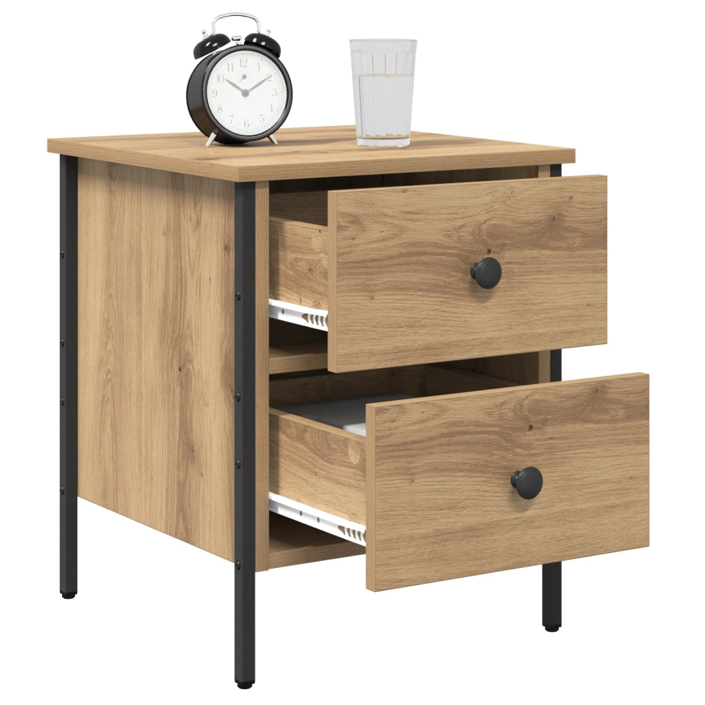 Comodino Artisan Oak 40x42x50 cm Legno Ingegnerizzato