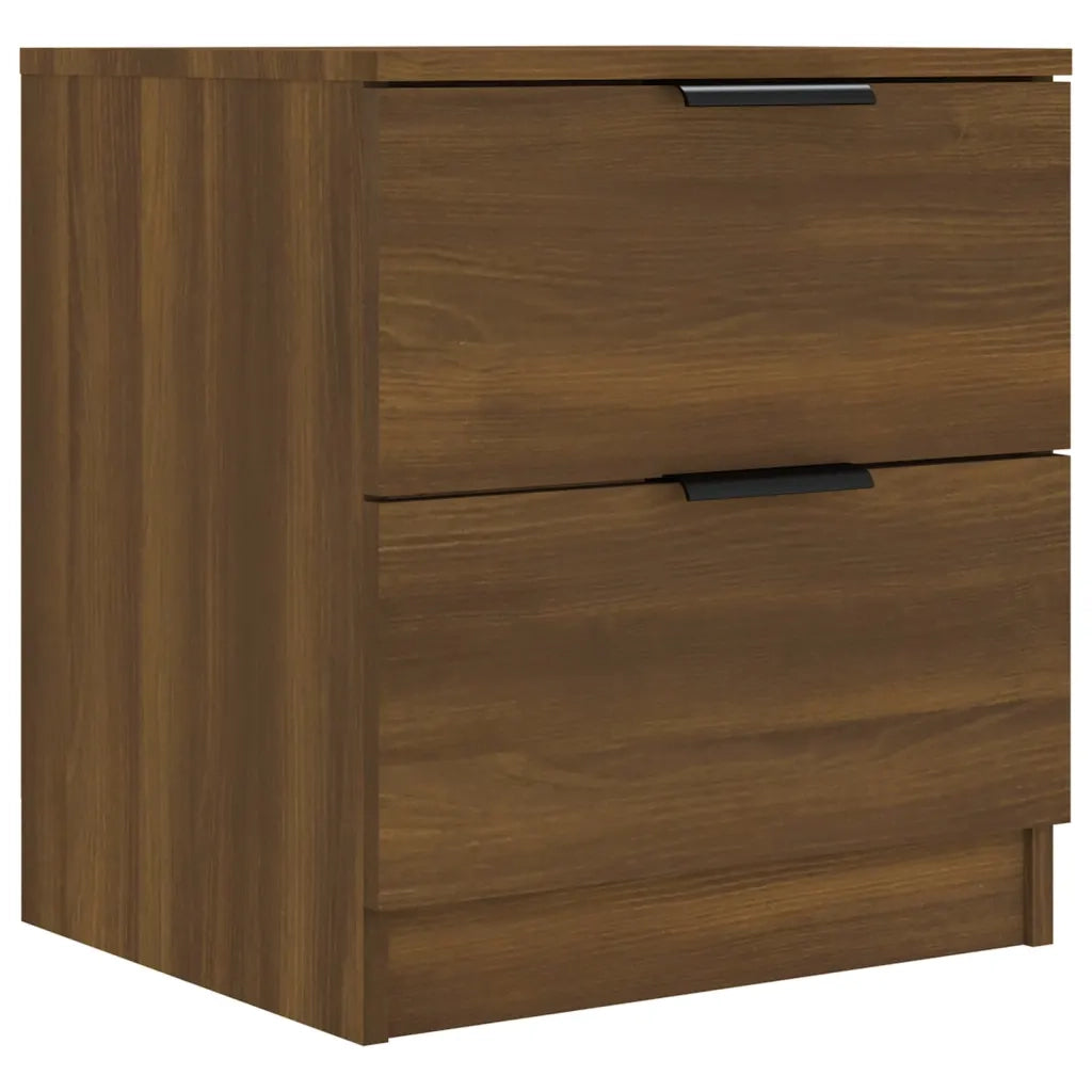 Comodini 2 pz Rovere Marrone in Legno Multistrato cod mxl 30647