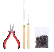 Kit di connessione per estensioni capillari professionale - 500 micro anelli - antiscivolo - manico leggero - set di clip/tang