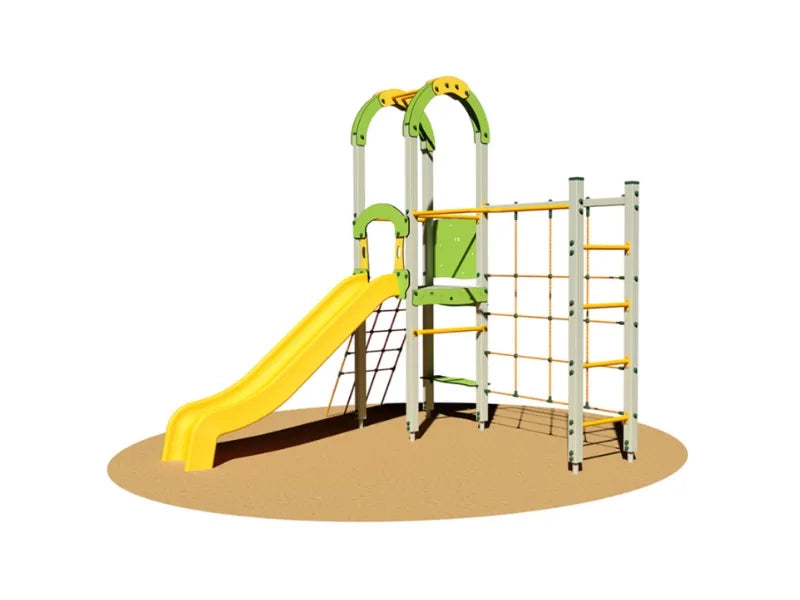 Villaggio Pongo 940M RR Giochipark risalita rete torretta scivolo H150cm EN 1176