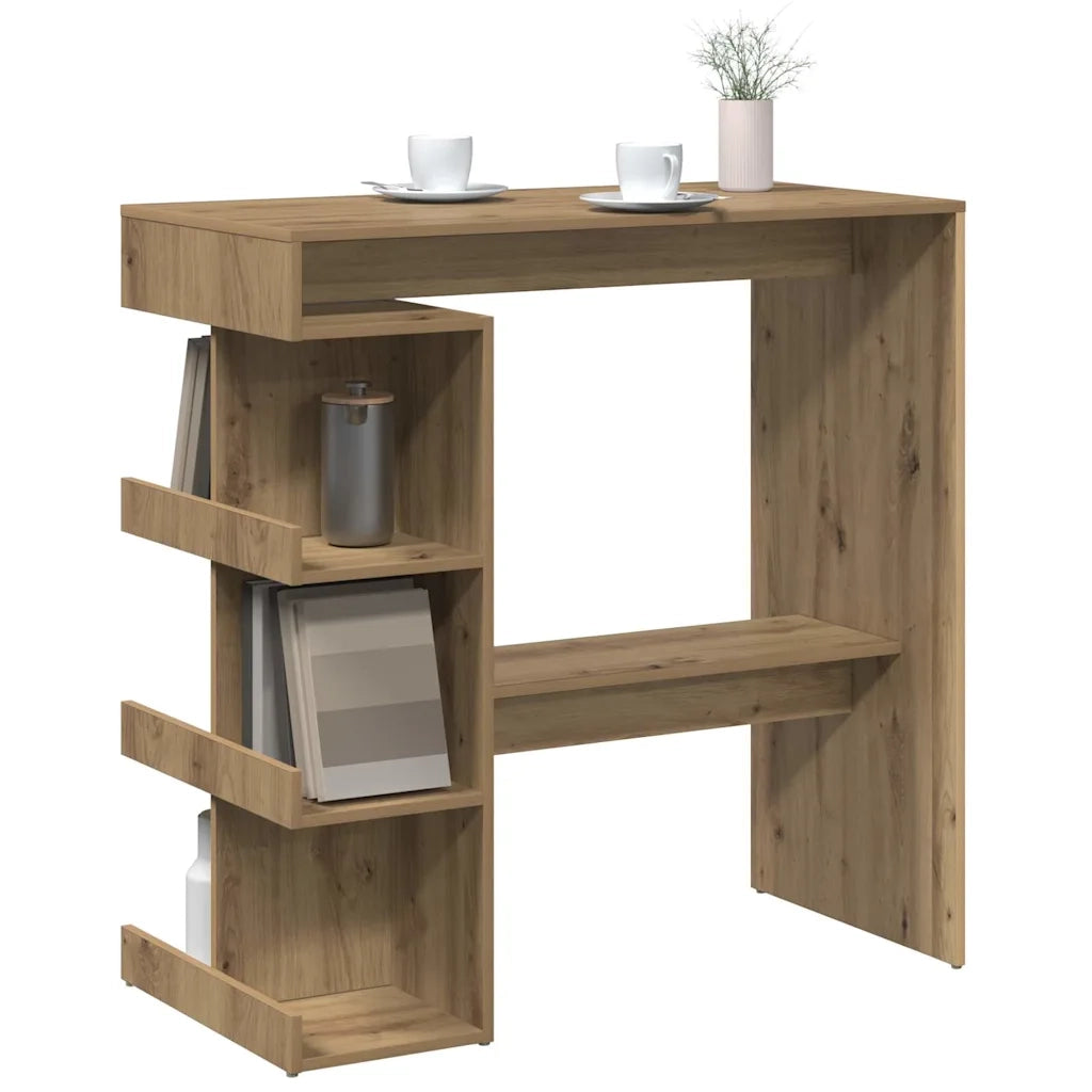 Tavolo da Bar con Ripiani Rovere 100x48x101,5 cm in Truciolato 856759