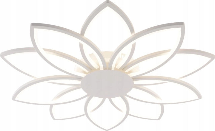Lampada da soffitto LED fiore bianca 10 luci Vargo