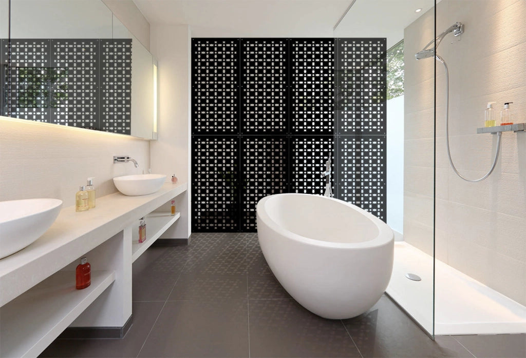 BISCUIT - Pannello in PVC traforato - Parasole Colore: nero, Misura: 73x148 cm