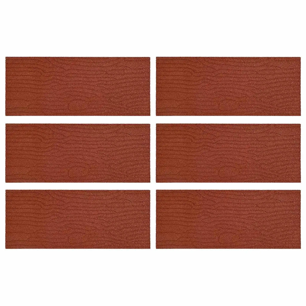 Pietra da Passo 6 pz Rosso 60,5 x 25 x 2 cm Gomma CFW5808358