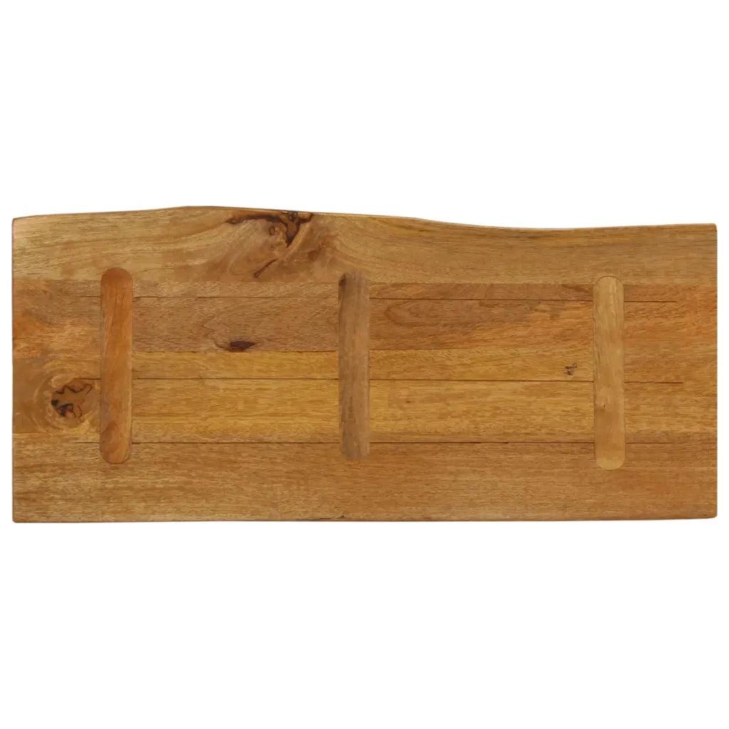 Piano Tavolo 100x40x3,8 cm Bordi Vivi in Legno Massello Mango 370780