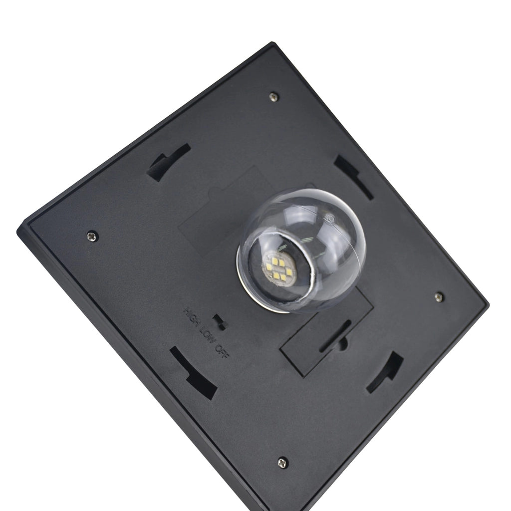 EasyComfort Lampada da Giardino a LED a Energia Solare Impermeabile IP44, 18x18x160 cm, Nero