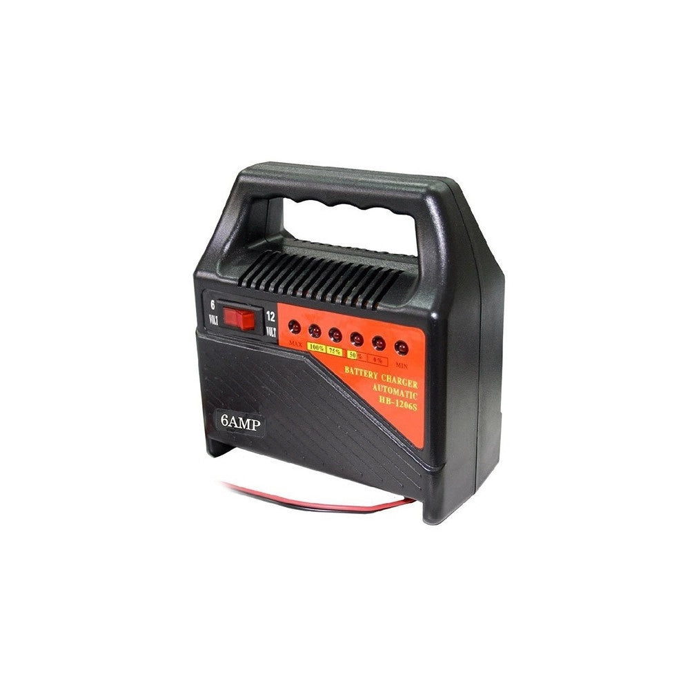 Trade Shop - Caricabatterie Professionale 6v 12v Auto Moto Camper Barca 6a Caricabatteria -
