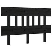 Testiera | Testata per Letto Nera 183,5x3x81 cm Legno Massello di Pino