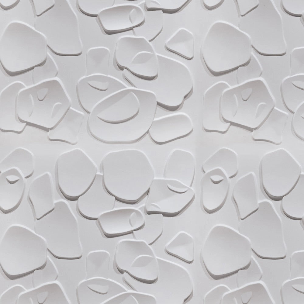 CORAL SEA bianco - Pannello parete in PVC a rilievo 3D - 50cmX50cm - 1 Pz
