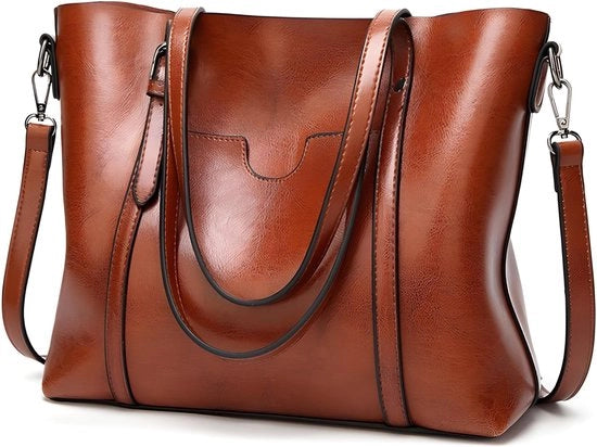 Borsa a Spalla Grande Capacità - Borsa Donna - Borsa a Spalla Scuola - Borsa da Lavoro - Borsa Multifunzione - Con Molte Tasche