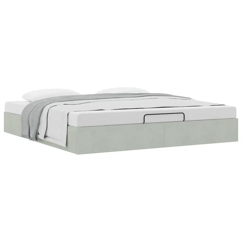 Struttura Letto Pouf senza Materasso 180x200 cm in Velluto