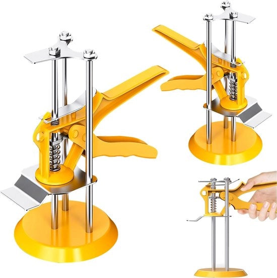 Due Strumenti per Sollevare Gomme - 3 Supporti per Pareti in Gesso - Lifter con Altezza Regolabile per Pavimenti - Tegoli - Porte e Finestre
