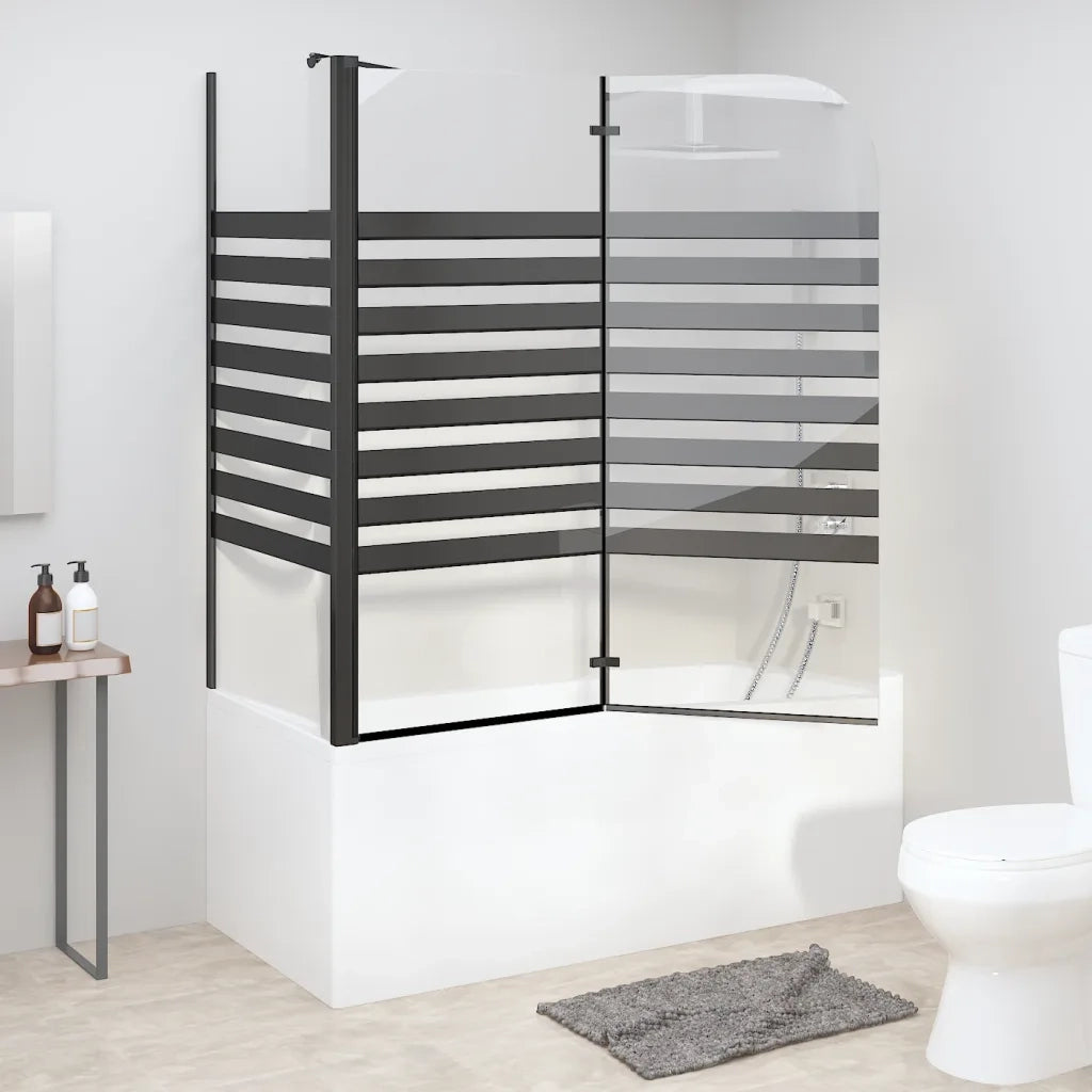 Box Doccia a Strisce 120x68x130 cm in Vetro Temperato 151863