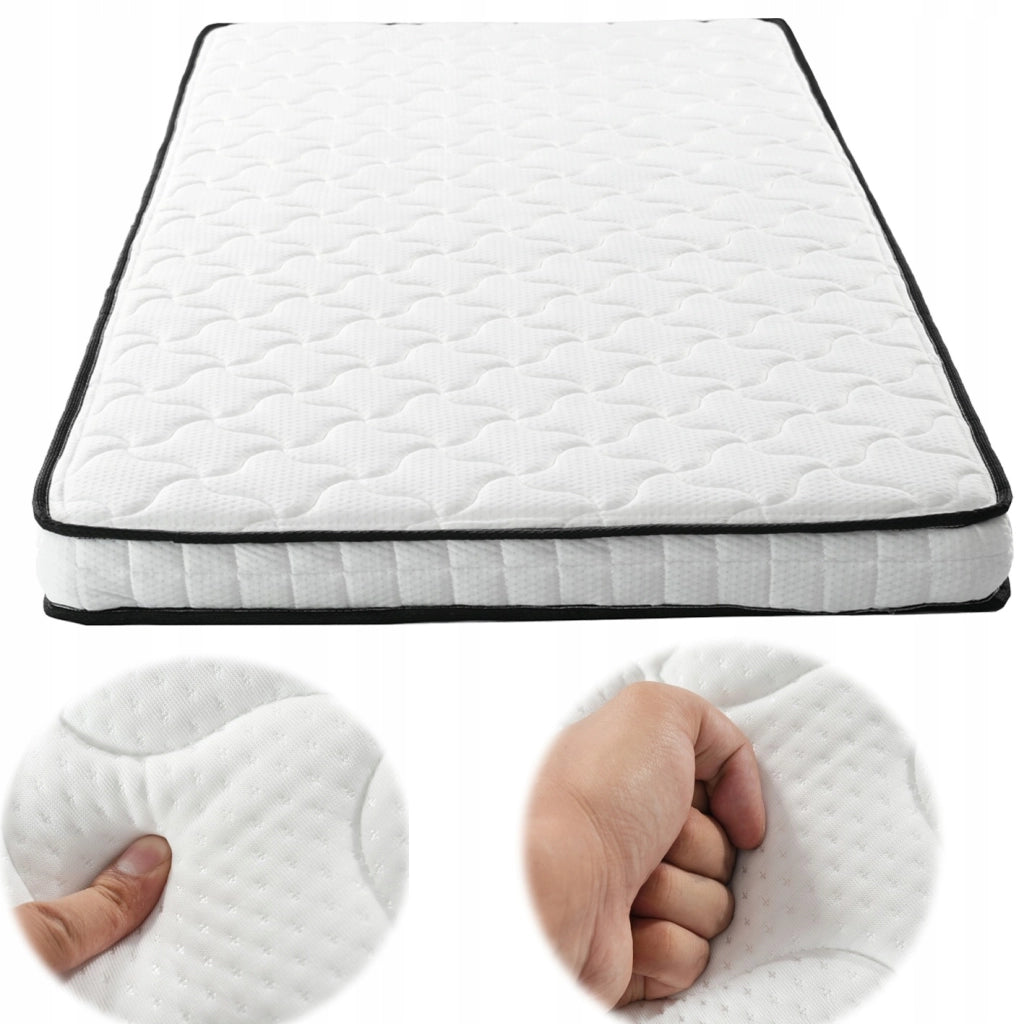 Materasso a Molle 90x190 cm H3 Spessore 10 cm con Supporto Ergonomico Bianco