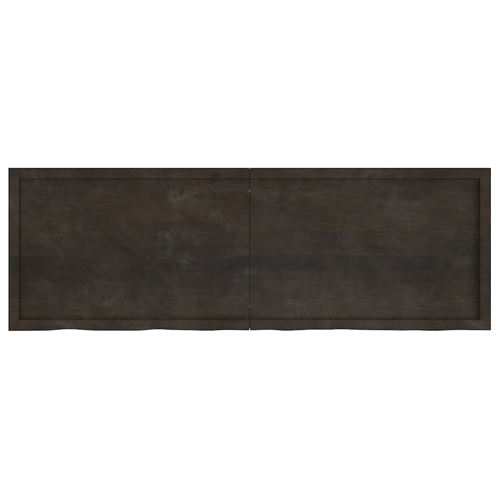Piano Tavolo Marrone 180x60x(2-6) cm Rovere Massello Trattato