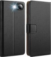 Copriphone Magnetico in Pelle Nera con Chiusura a Maggiore