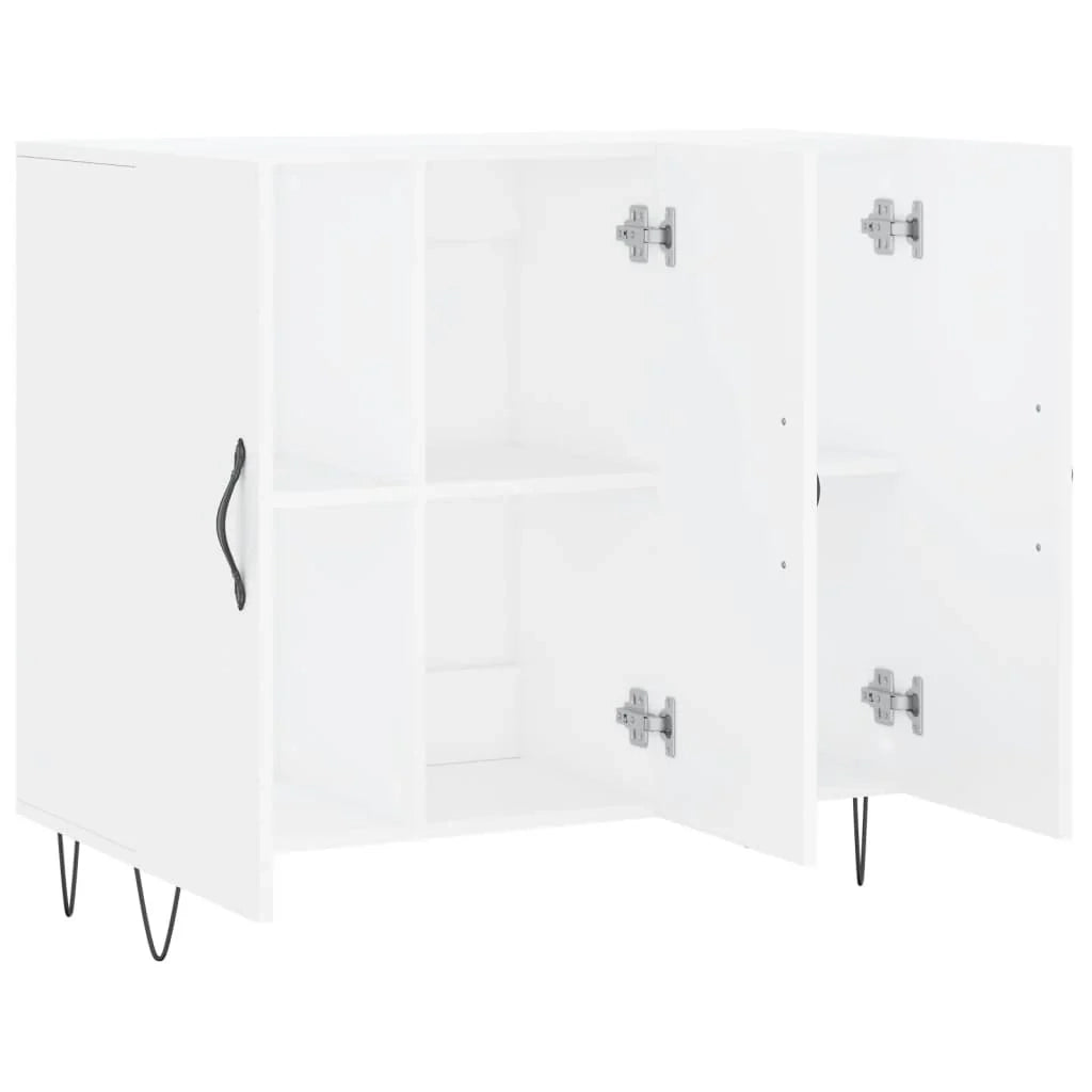 Buffet credenza cassettiera armadio mobile contenitore organizer per cucina soggiorno salotto 90 x 34 x 80 cm legno ingegnerizzato bianco 02_0030533